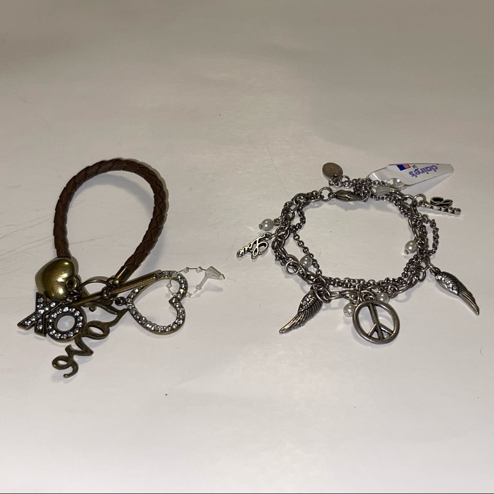 Set of 2 Claire’s Peace & Love Bracelets